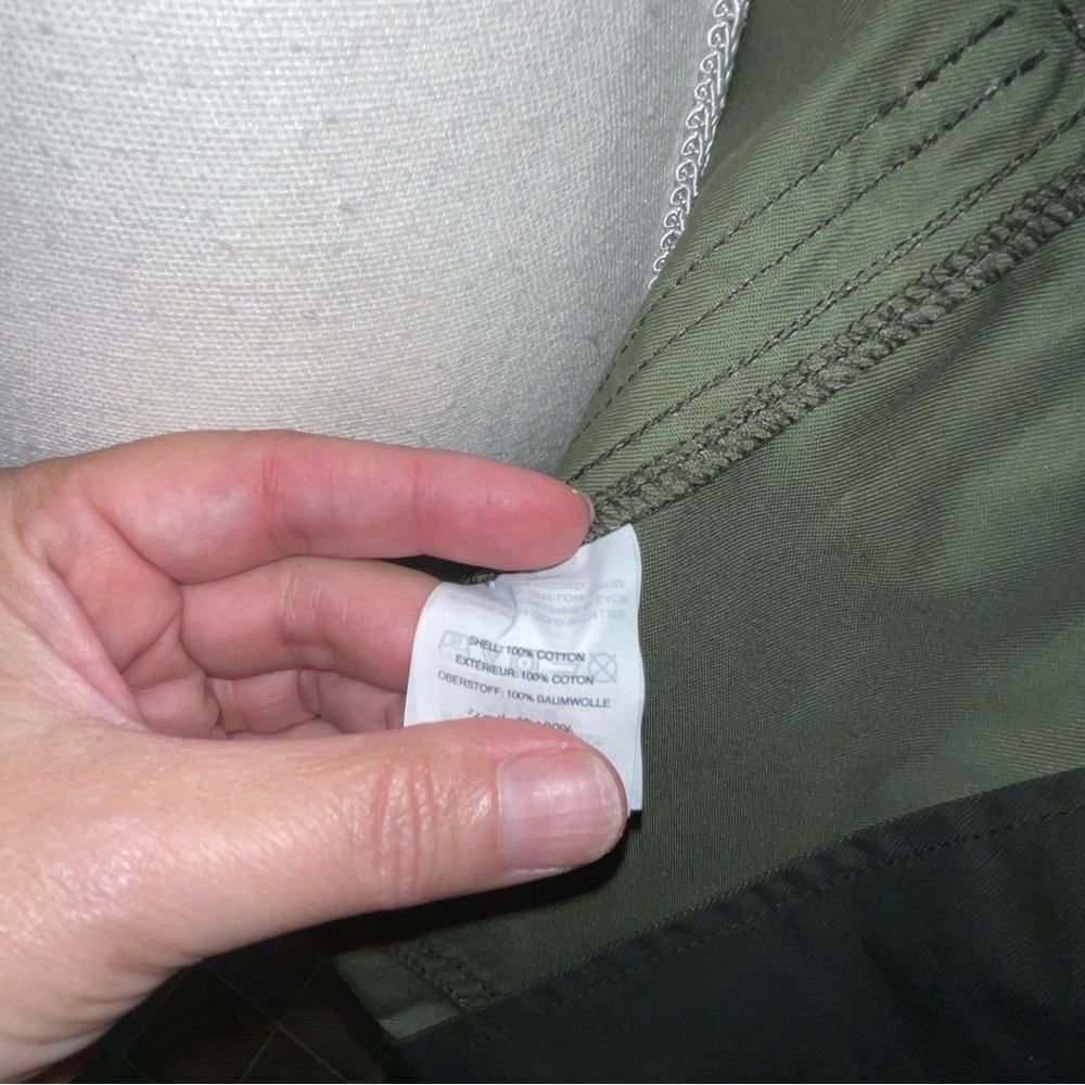 J. Crew Factory Resin-coated ArmyGreen Twill field Jacket Coat XXS - Picture 4 of 4